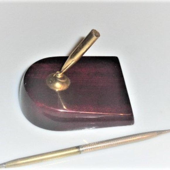 Unmarked Antique PEN & HOLDER Vintage Pen Holder Vintage Desk Cross Stylo - Picture 8 of 9